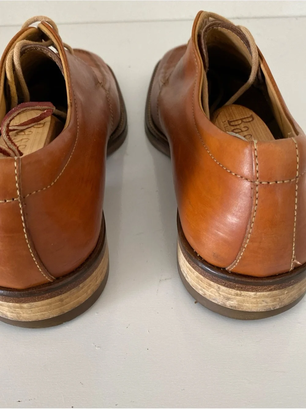 Gordon Rush 3863 Men’s 10 Cognac Brown Apron Toe Derby Made Italy Goodyear Welt